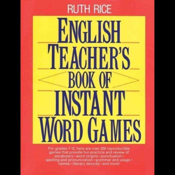 ruth rice english teachers book of instant word game - Picture 1 of 10